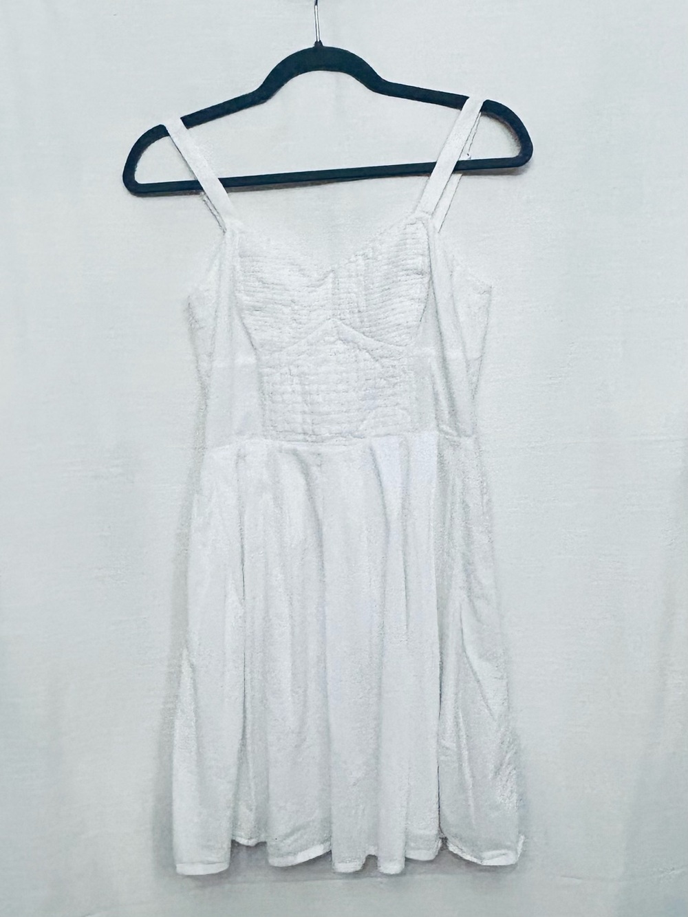 French Connection White‎ Smocked Mini Sundress